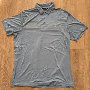 Travis Mathew Polo Shirt Mens XL Blue‎ Golf Performance Cotton
